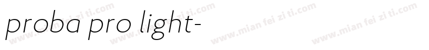 proba pro light字体转换